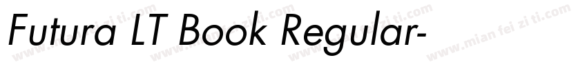 Futura LT Book Regular字体转换